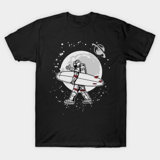 ASTRONAUT SURFING IN THE SPACE T-Shirt